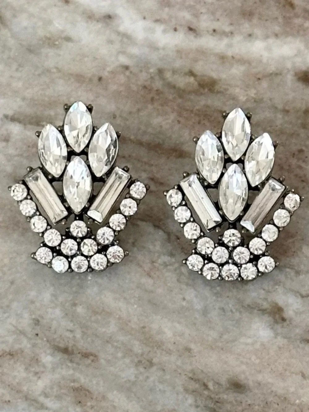 Sparkly Stud Rhinestone Statement Earrings - Holiday / Party / Going Out
